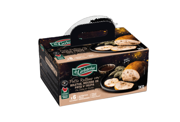 Pollo relleno con boletus, mousse de pato y trufa