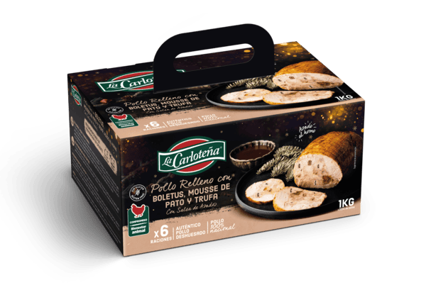 Pollo relleno con boletus, mousse de pato y trufa